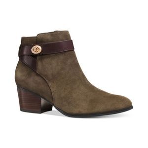 Coach Patricia Fatigue Chestnut Suede Bootie
